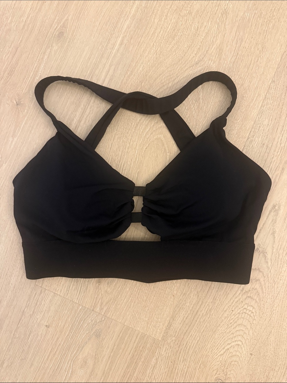 Born Primitive Black Cross-Back Sports Bralette large nwot padding included